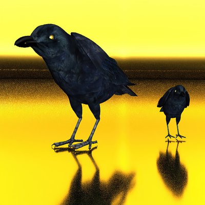 Texture with Ravens by Kurt Heppke