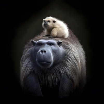 Capybara Mixed with a Silverback Gorilla 2 by Kurt Heppke