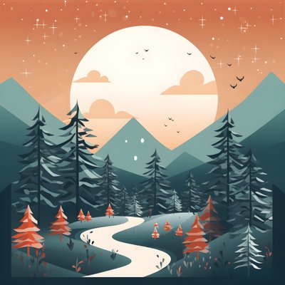 Christmas Postcard in 60s Style 1 by Kurt Heppke