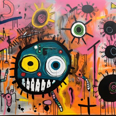 A Raucous Acrylic Painting 1 by Kurt Heppke