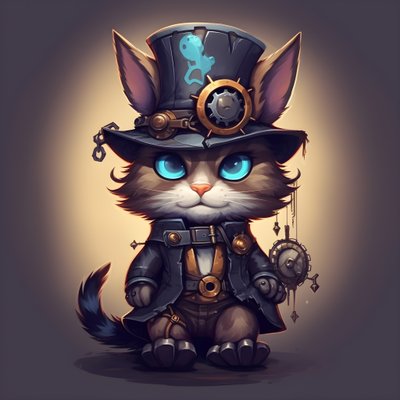 anthropomorphic cute cat 1 by Kurt Heppke
