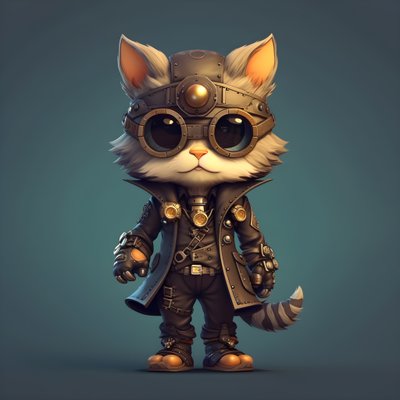anthropomorphic cute cat 2 by Kurt Heppke