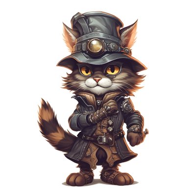 anthropomorphic cute cat 3 by Kurt Heppke
