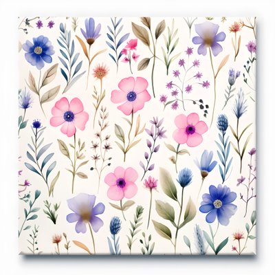 Watercolor Boho Floral Wildflowers 3 by Kurt Heppke