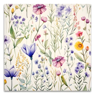 Watercolor Boho Floral Wildflowers 4 by Kurt Heppke