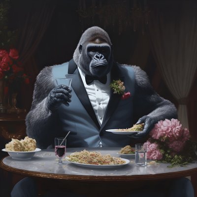 A Gorilla Eating 2 by Kurt Heppke