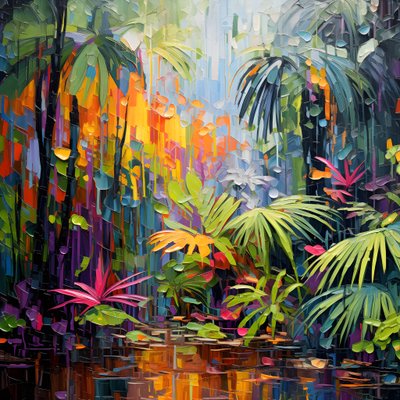 A Rainy Colorful Jungle 3 by Kurt Heppke