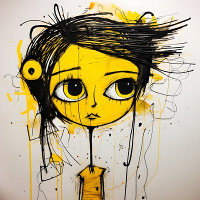 Yellow Cartoon Character 2 by Kurt Heppke