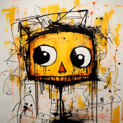 Yellow Cartoon Character 4 by Kurt Heppke