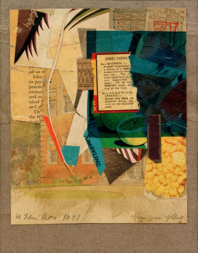 Green Over Yellow by Kurt Schwitters
