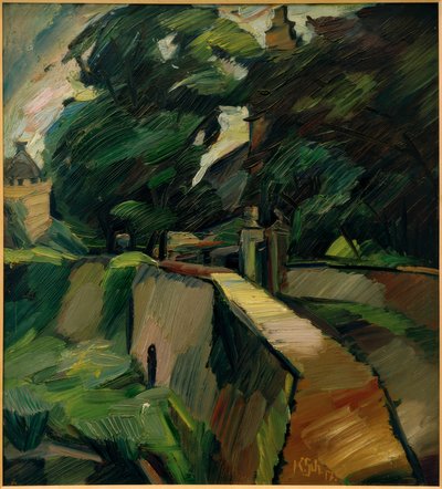 Landscape from Opherdicke / Manor Opherdicke by Kurt Schwitters