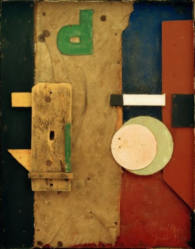 Merz Picture P Pink by Kurt Schwitters