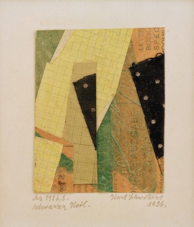 Mz 1926,8, Black Wedge by Kurt Schwitters