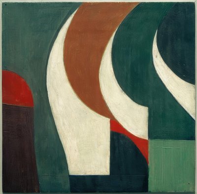 Untitled (Picture with Three White Sickles) by Kurt Schwitters