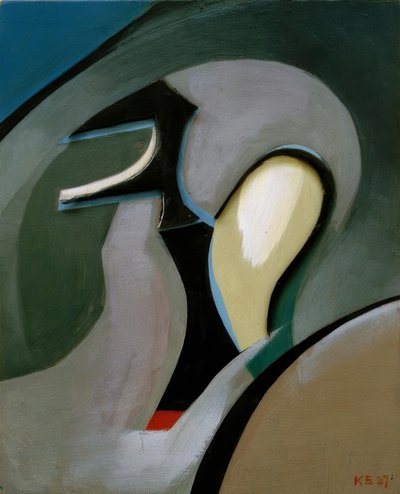 Untitled (With Helmet Form) by Kurt Schwitters