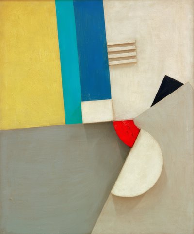 Relief with Red Segment by Kurt Schwitters