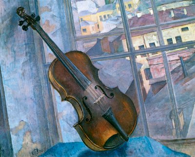 Still Life With a Violin, 1918 by Kuz