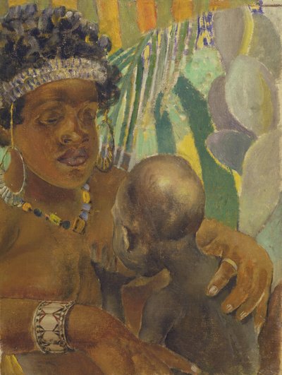 Negress by Kuzma Sergeevich Petrov Vodkin