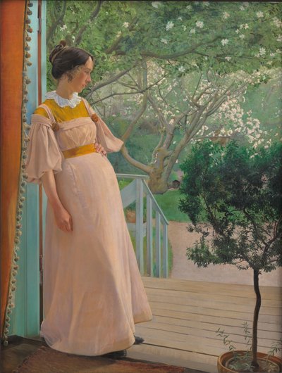 At the French Windows. The Artist