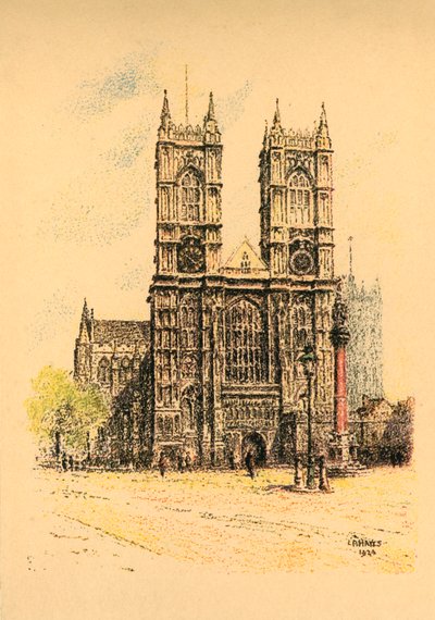 Westminster Abbey, 1924 by L. A. Hayes
