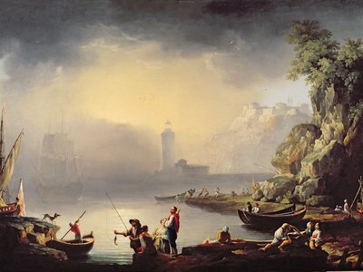 Harbour Scene by La Croix de Marseilles