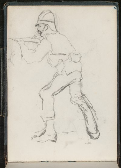 A soldier at the defences by Lady  Butler