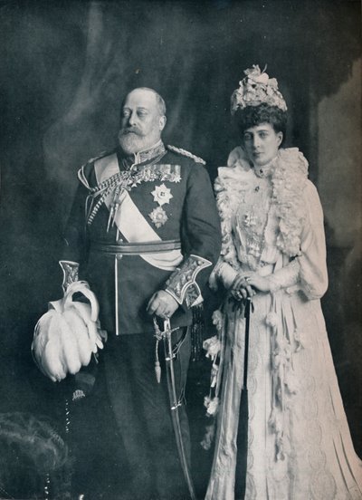 King Edward VII with Queen Alexandra by Lafayette