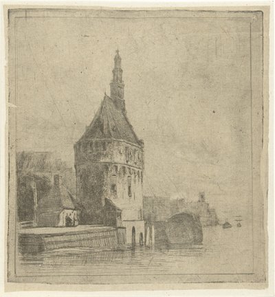 Tower by the Water by Lambertus  Hardenberg