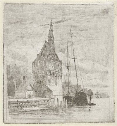 Tower by the Water by Lambertus  Hardenberg
