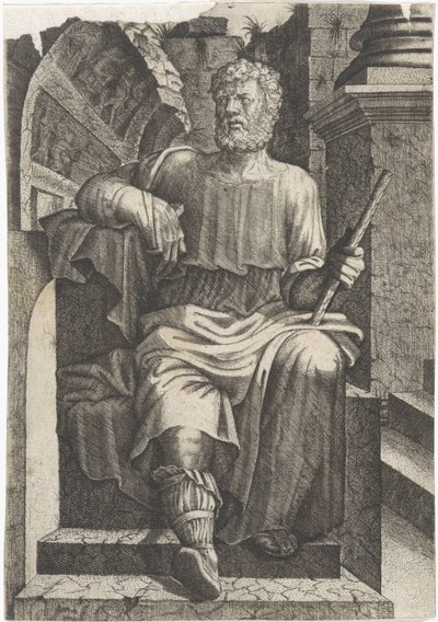 Roman General Sitting Before Some Ruins by Lambertus Suavius