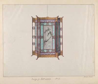 Design for a Hall Lamp by Lamqua