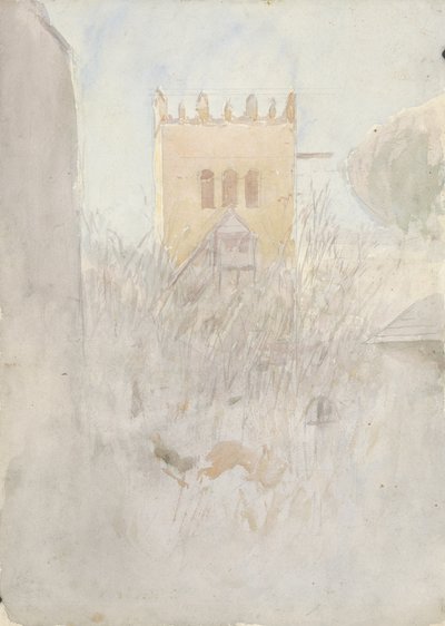 Belfry in Strážky II by Laszlo Mednyanszky