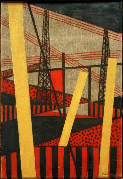 Radio and Railway Landscape by Laszlo Moholy Nagy