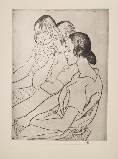 Country Girls, pub. 1927 by Laura Knight