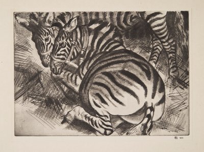 Zebras by Laura Knight