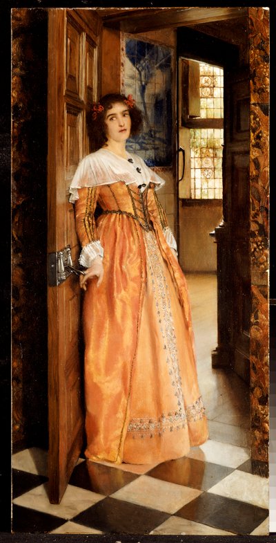 At the Doorway by Laura Theresa Alma Tadema