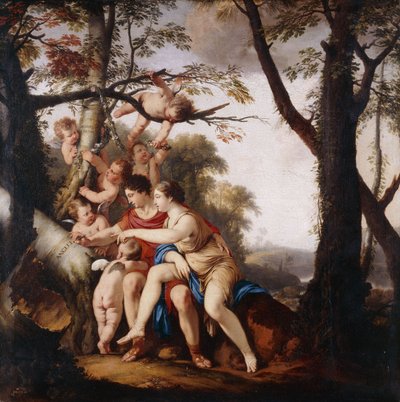 Angelica and Medoro by Laurent de la Hyre