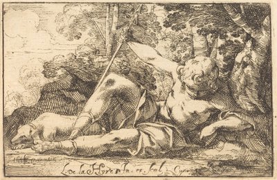 Narcissus at the Spring by Laurent de la Hyre