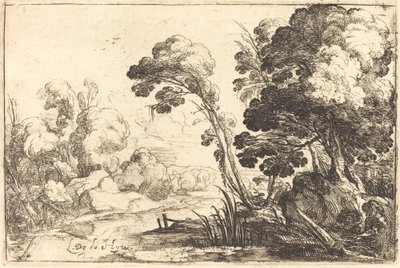 Wooded Landscape with a River by Laurent de la Hyre