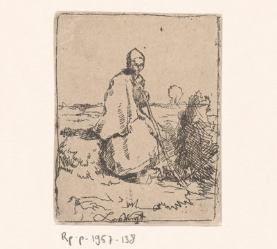 Seated Shepherdess by Laurent van der Windt