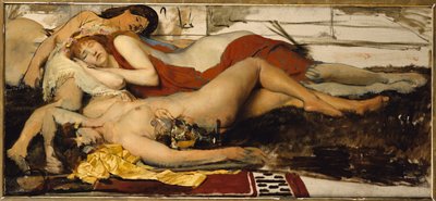 Exhausted Maenides, c.1873-74 by Lawrence Alma Tadema