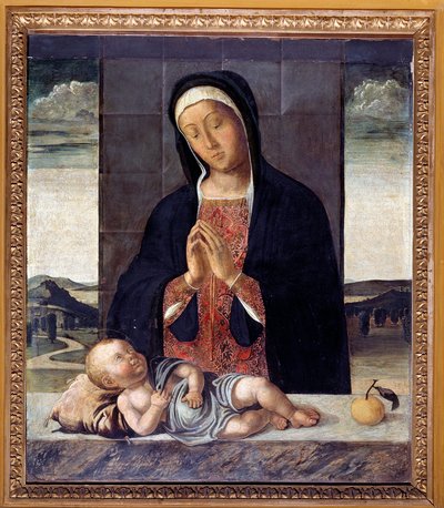 Virgin Worshipping Jesus by Lazzaro Bastiani