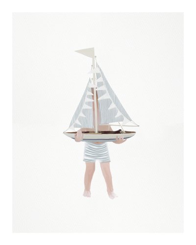 Boy with Sailboat by Leah Straatsma
