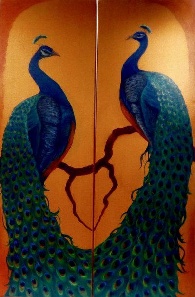 Deux Paons by Lee Campbell