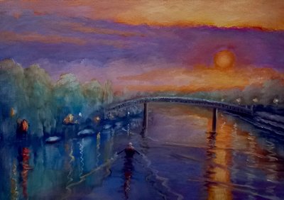 Eel Pie Island Winter by Lee Campbell