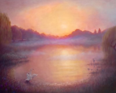 Misty River Morning by Lee Campbell