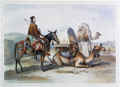 Kafila with a camel bearing a hodesh, 1848 by Lehnert
