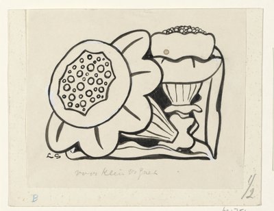 Two Flowers by Leo Gestel (signed by artist)