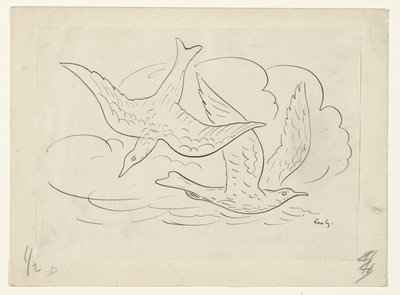 Two Birds by Leo Gestel (signed by artist)