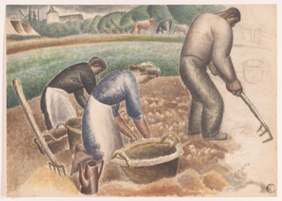 Potato Gatherers in the Field by Leo Gestel